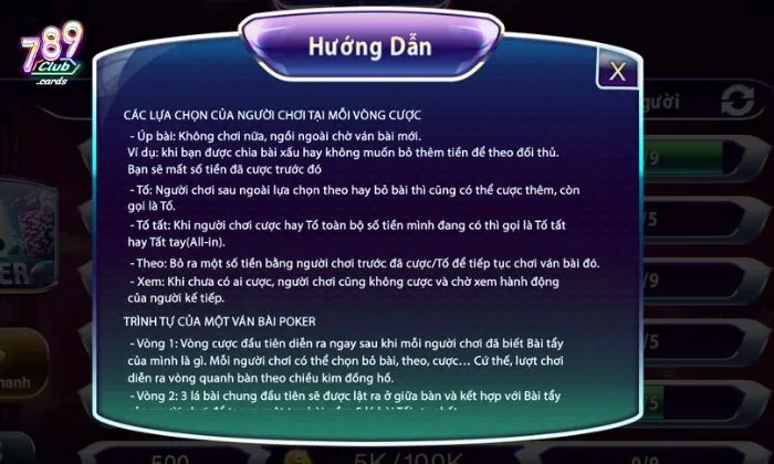 Các thuật ngữ trong game Poker