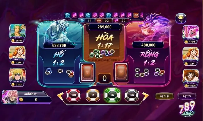 Game Rồng Hổ 789Club có lối chơi đơn giản